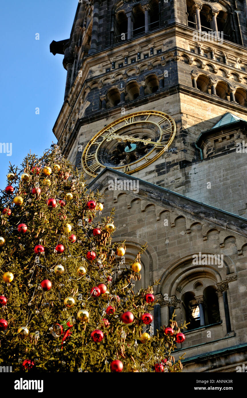 Ruinen des Kaiser Wilhelm Memorial Church, Berlin. Stockfoto