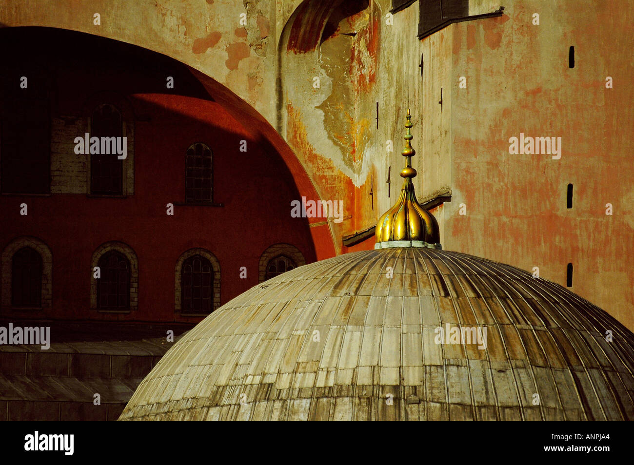 Saint Sophia Istanbul Türkei Dome Sunset Stockfoto
