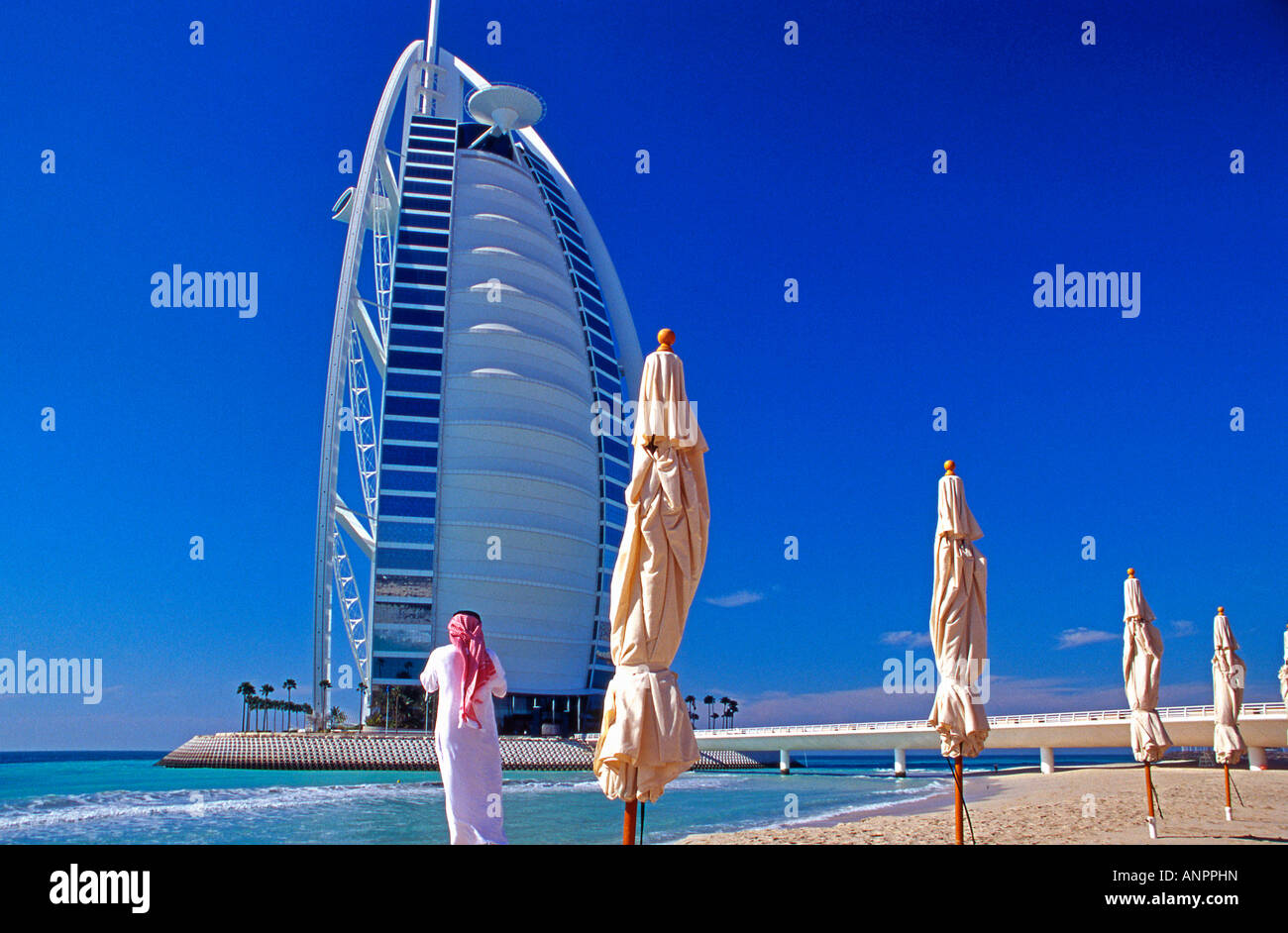 Burj Al Arab Hotel Dubai Vereinigte Arabische Emirate Stockfoto