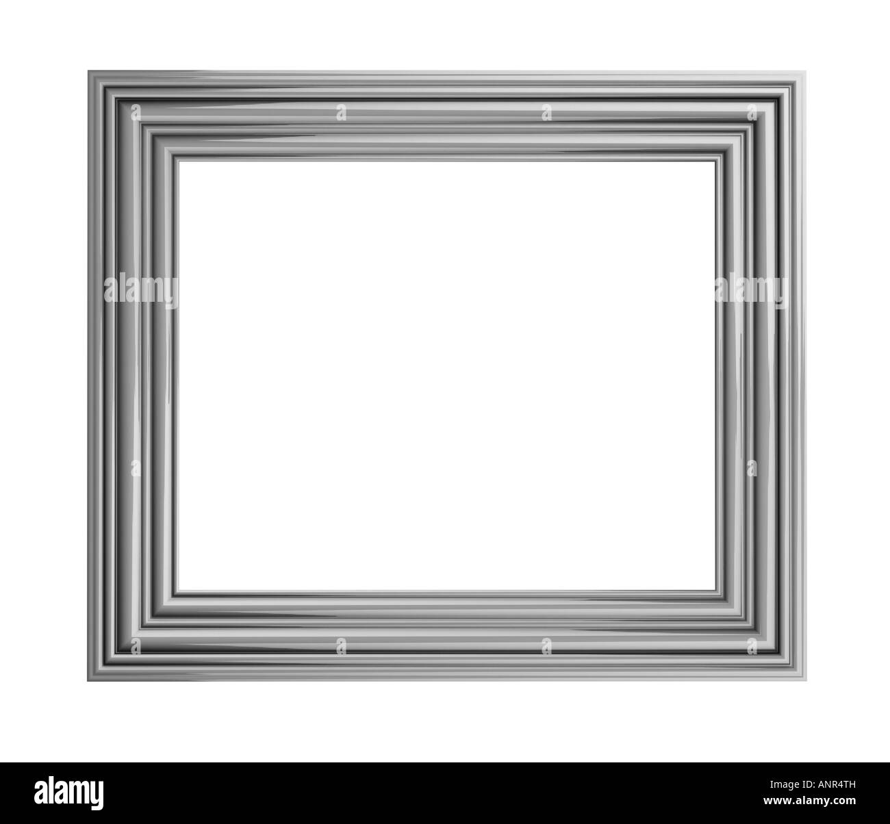 Silber Metallic Bild Foto Frame leer leer Stockfoto