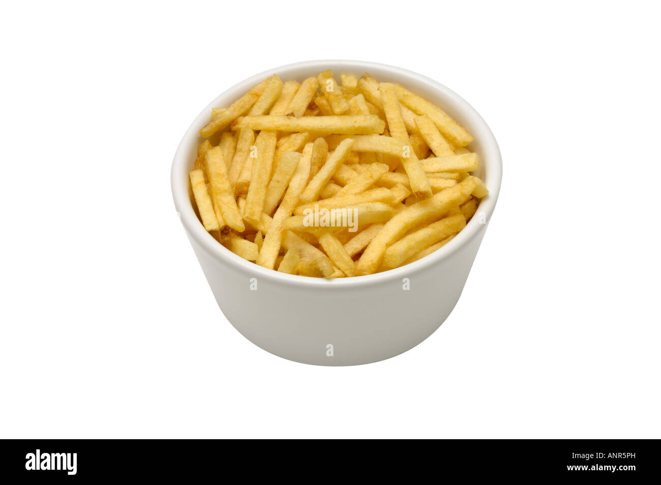 Chips Pommes frites Kartoffelstifte gebraten Stockfoto