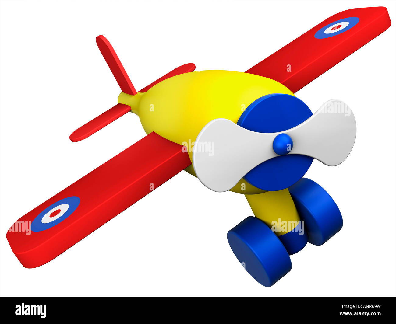 Spielzeug aus Holz Flugzeug Flugzeug Flugzeug Stockfoto
