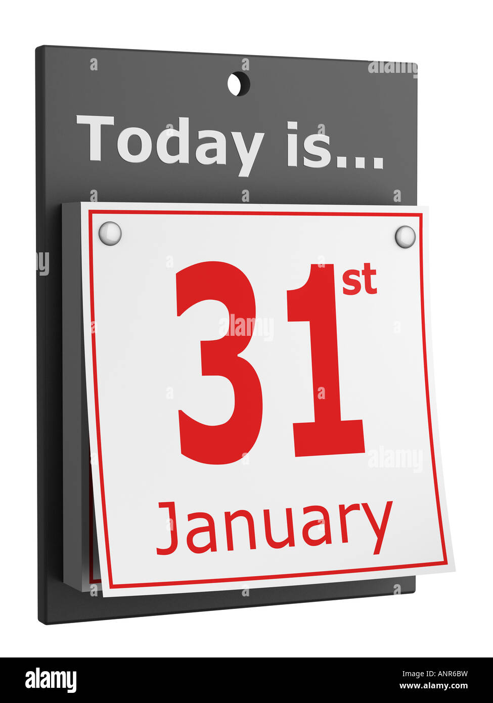 Kalender Datum 31. Januar Steuer Stockfoto