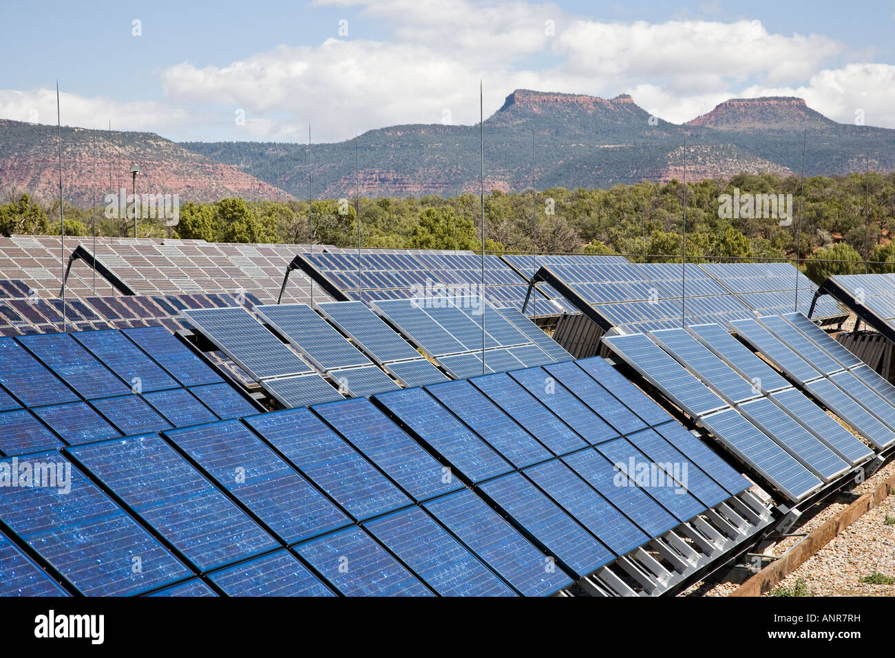 Solaranlage im Natural Bridges National Monument in Utah, USA Stockfoto