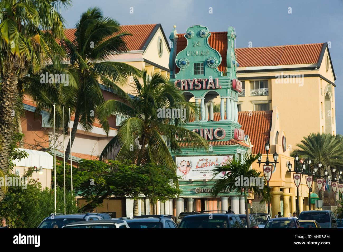 ABC-Inseln, ARUBA Oranjestad: Melden Sie für den Crystal Casino am LG Smith Boulevard Stockfoto