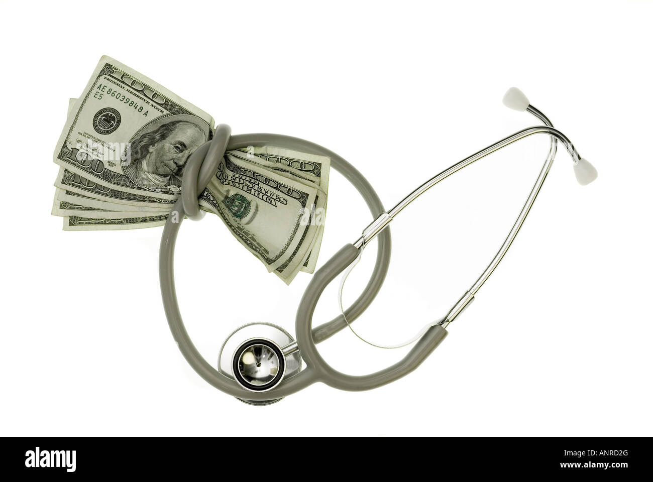 Erwürgt von Behandlungskosten. Stockfoto