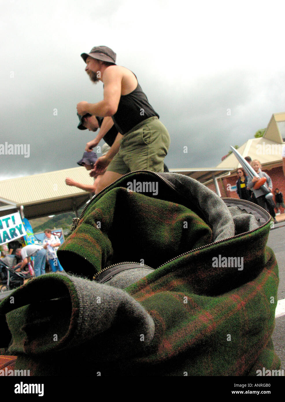 Die Te Kuiti Muster Schafschur Staatsangehörigen Neuseeland 2005 Stockfoto