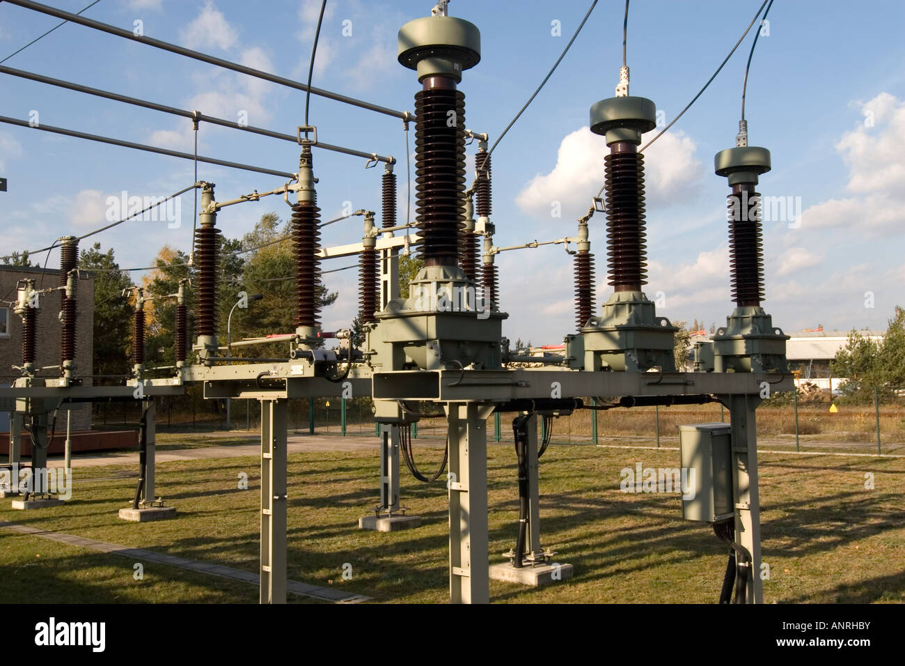 Trafostation, elektrisches Umspannwerk transformation Stockfoto