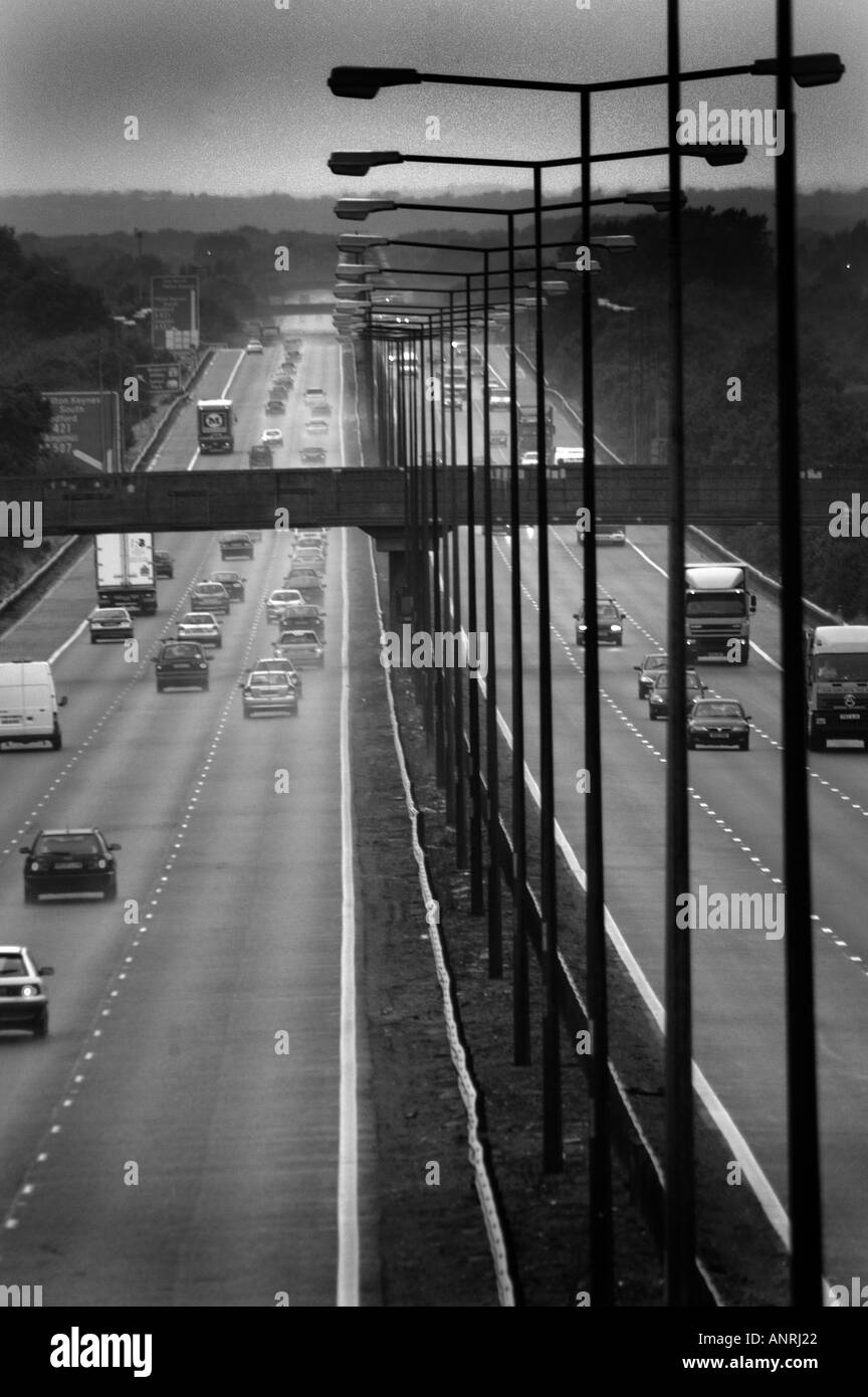 Autobahn M1 durch bedfordshire Stockfoto