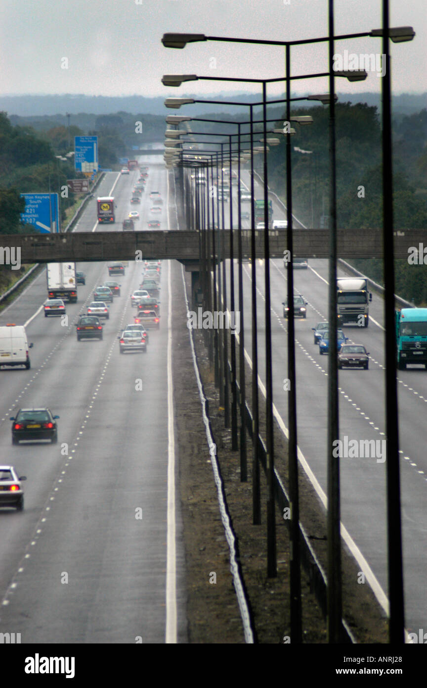Autobahn M1 durch bedfordshire Stockfoto