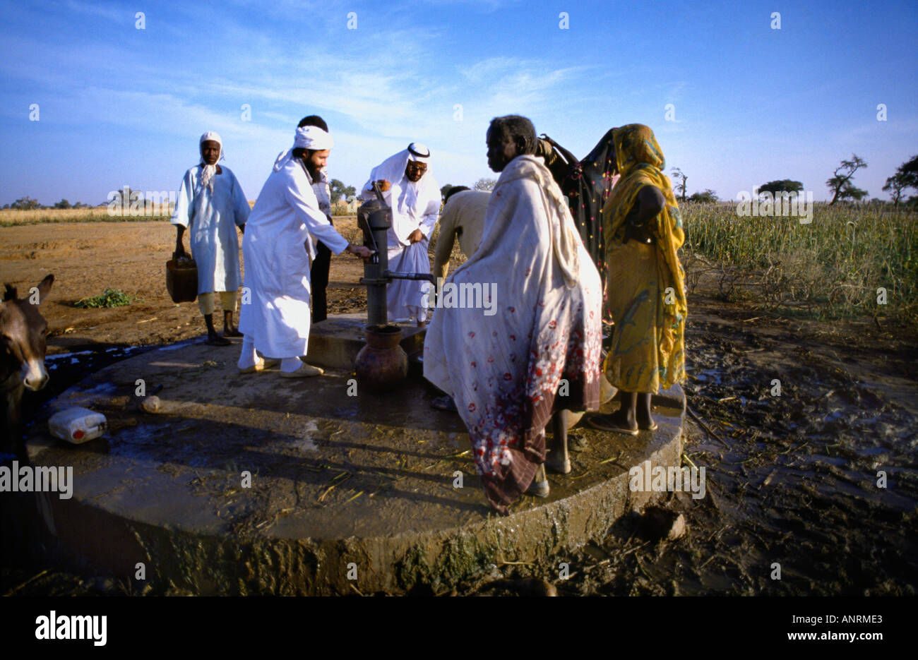 Sudan Hayder versuchen Wasser Pumpe Unicef Stockfoto