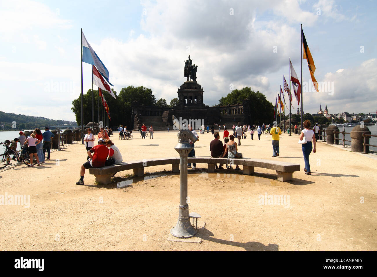 Punkt der deutschen Ecke Stockfoto