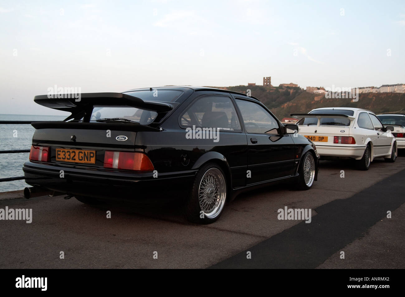 Ford, Cosworth, Sierra, Saphir, Spoiler, hoch, Leistung, Sport, Salon, Icon, Ikone, schnell, Auto, Leistung, hoch, Turin Stockfoto