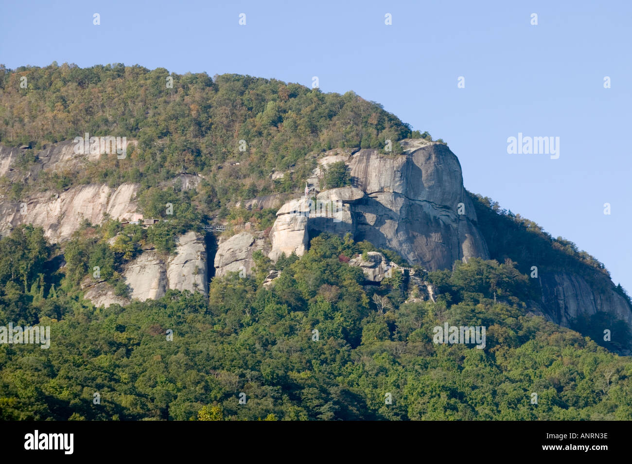 Chimney Rock North Carolina Usa See locken Usa Fledermaushöhle, Hickory Mutter Schlucht Stockfoto