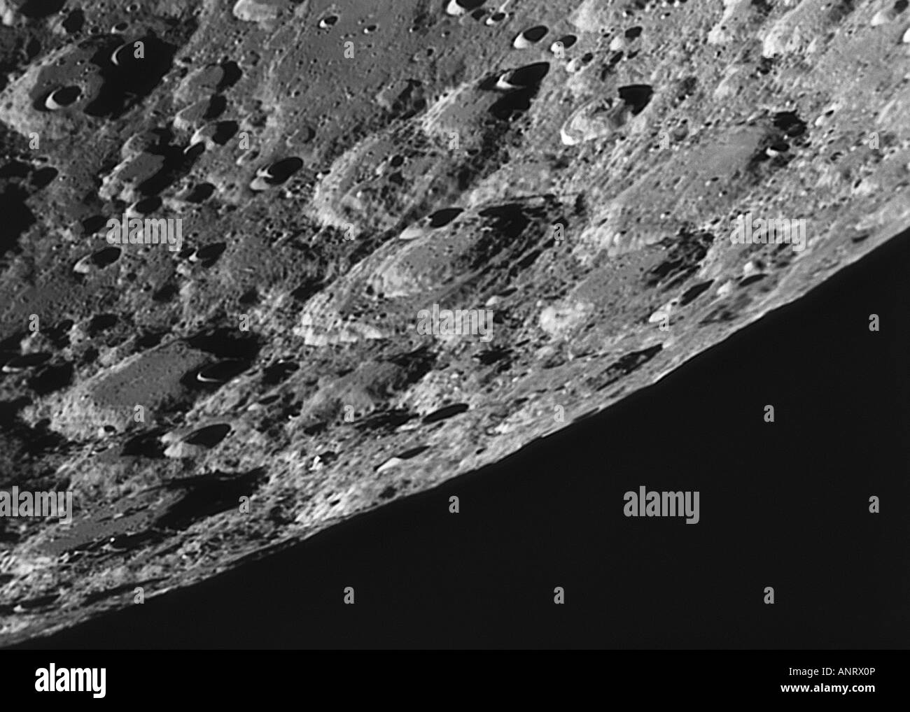Boussingault Crater Mondkrater Mond Stockfoto