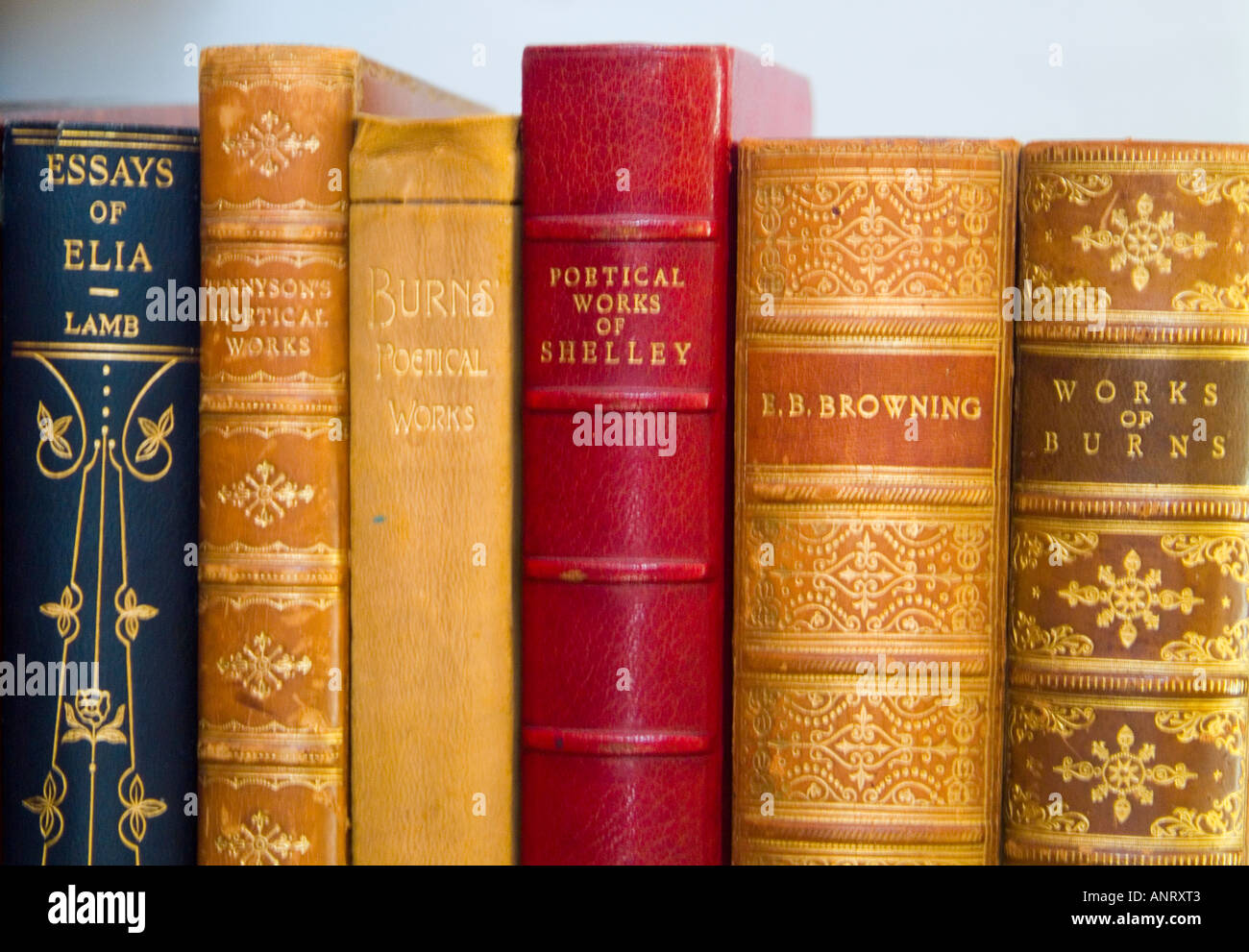 Alte Bücher von Poesie Stockfoto