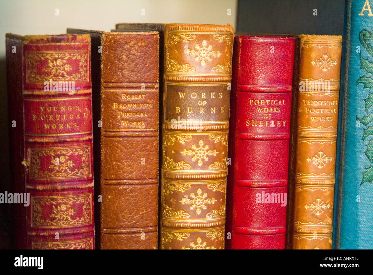 Alte Bücher von Poesie Stockfoto