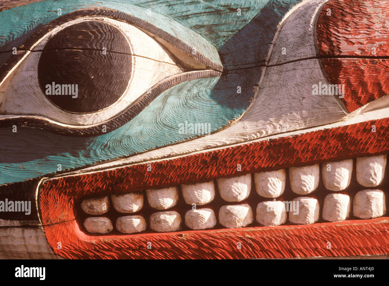 Pacific Northwest indische Killerwal Totem Burke Museum Seattle Washington Stockfoto