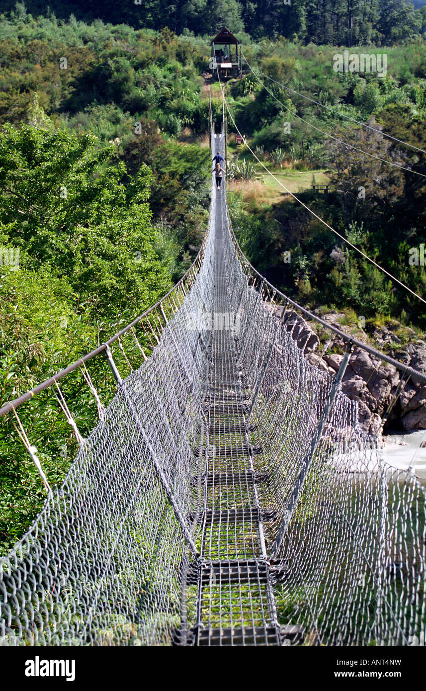 Buller Gorge Drehbrucke Sudinsel Neuseeland Stockfoto