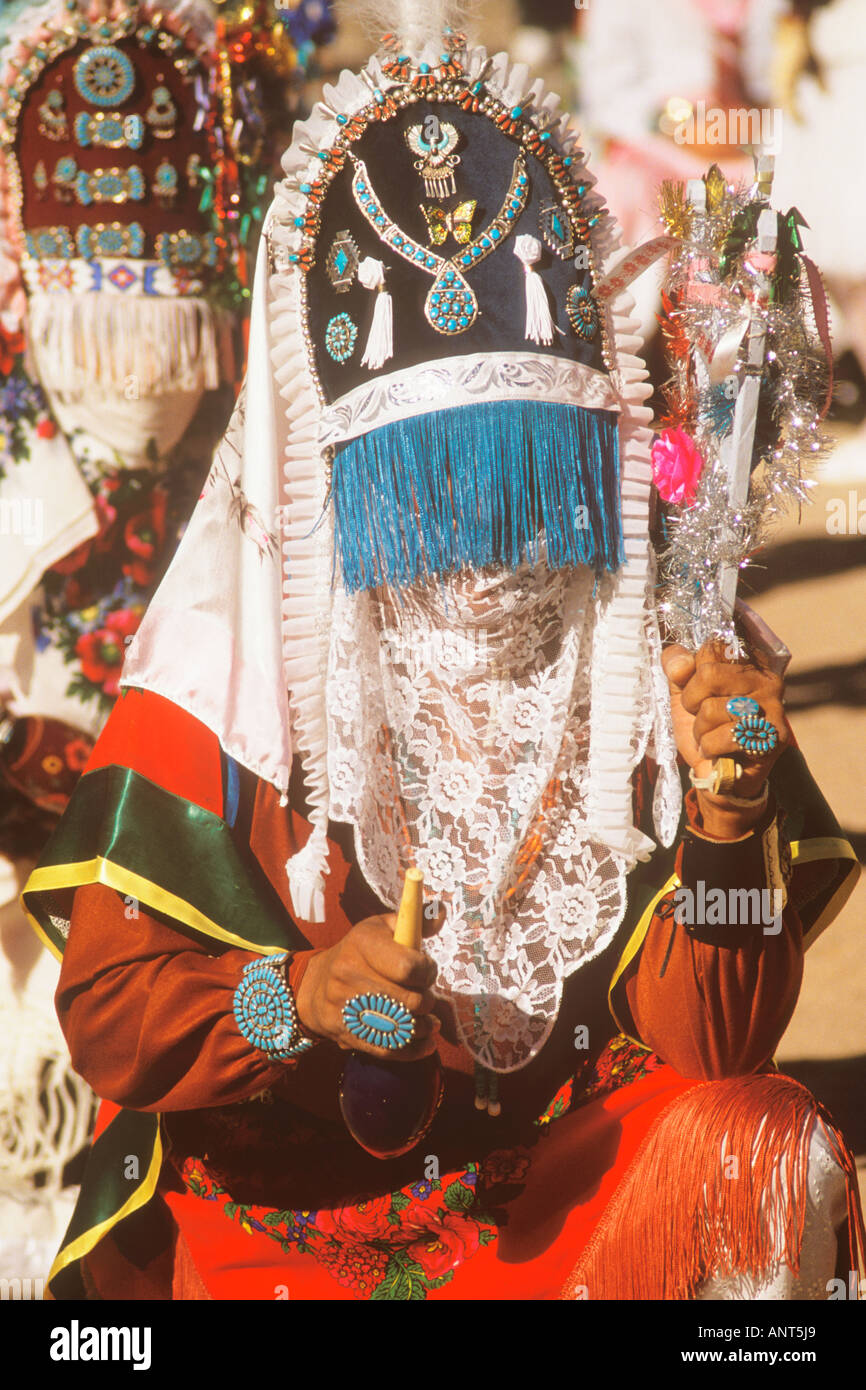 Pueblo-Indianer führen ein Matachina Dance Indian Pueblo Cultural Center Albuquerque, New Mexico Stockfoto