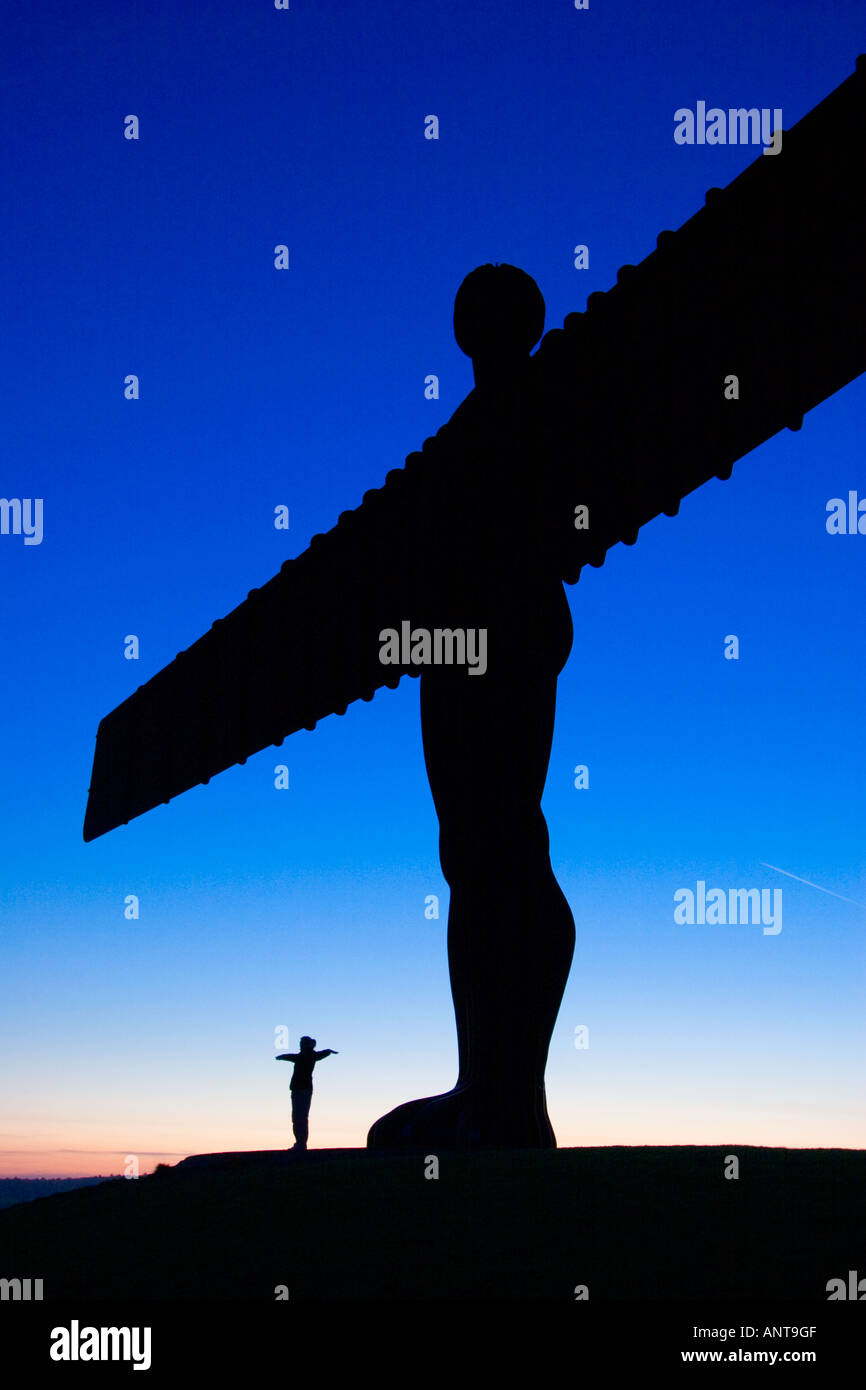 Anthony Gormley s Wahrzeichen der Engel des Nordens A1 Newcastle und Gateshead UK Stockfoto