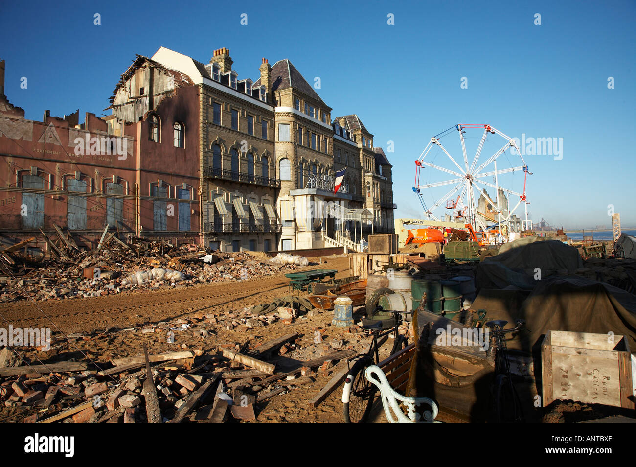 Der Film spielt, Sühnopfer für die Evakuierung von Dünkirchen Redcar Meer Cleveland England machen Stockfoto