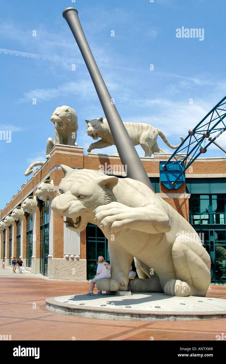 Comerica Park Baseball Stadion Detroit Michigan MI Heimat der Detroit Tigers Baseball-team Stockfoto