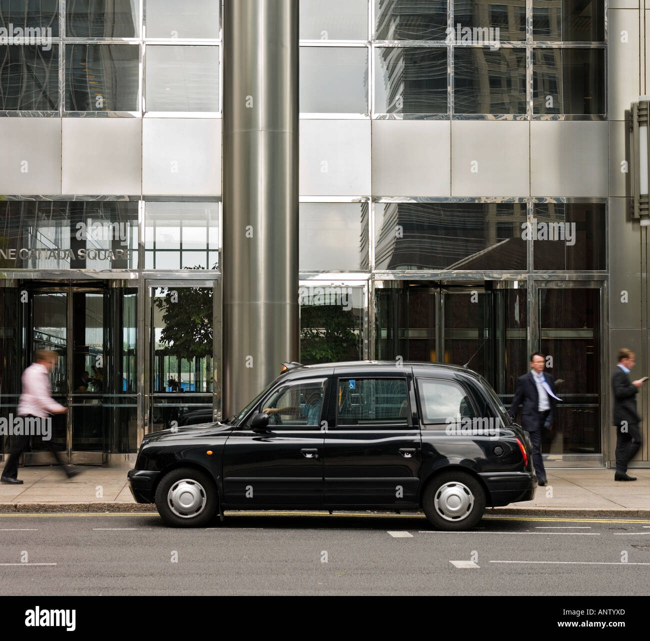 London-schwarzes Taxi-Taxi Stockfoto