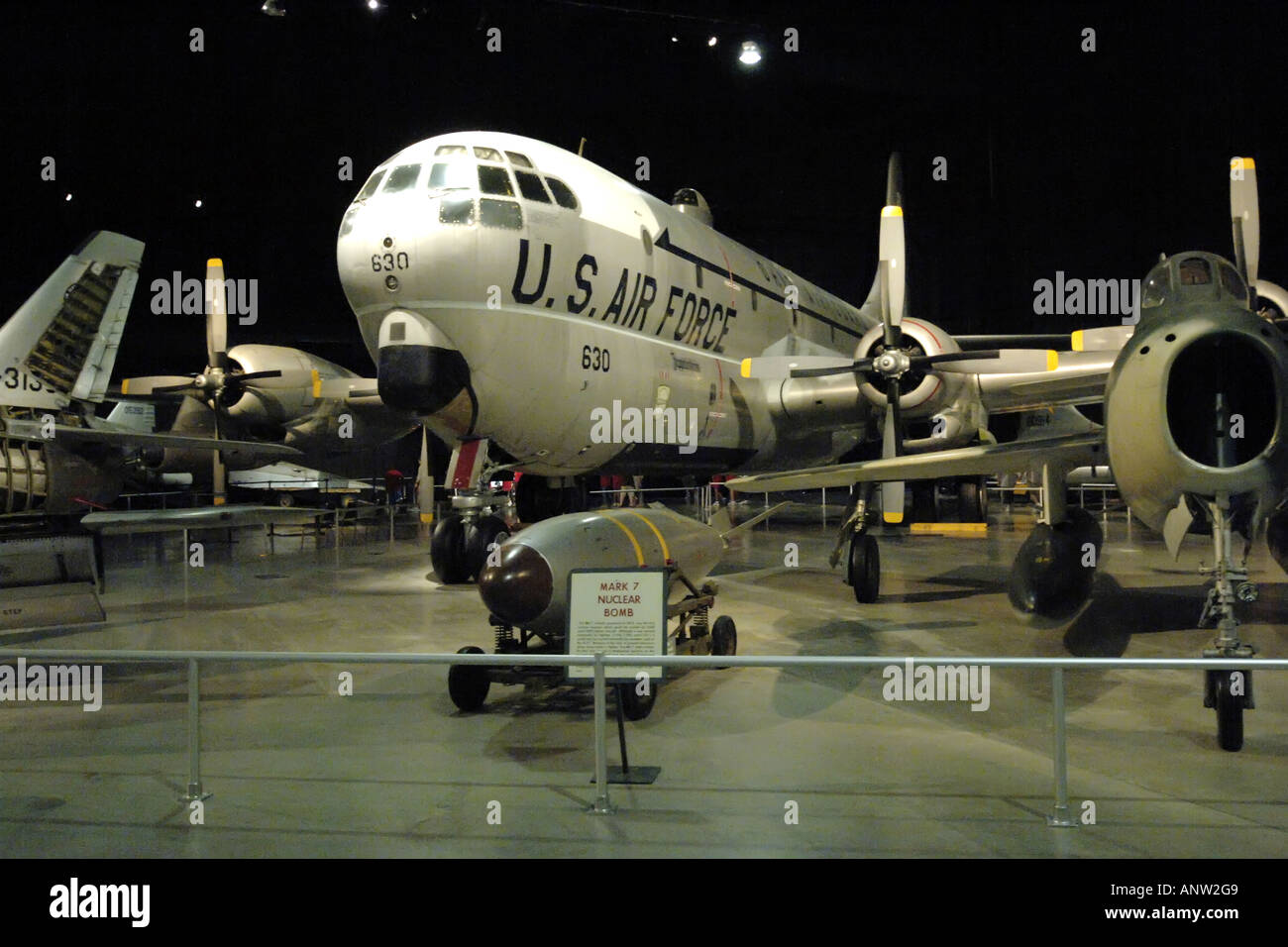 Boeing StratoCruiser auf der Wright-Patterson Air Force Museum in Dayton, Ohio. Stockfoto