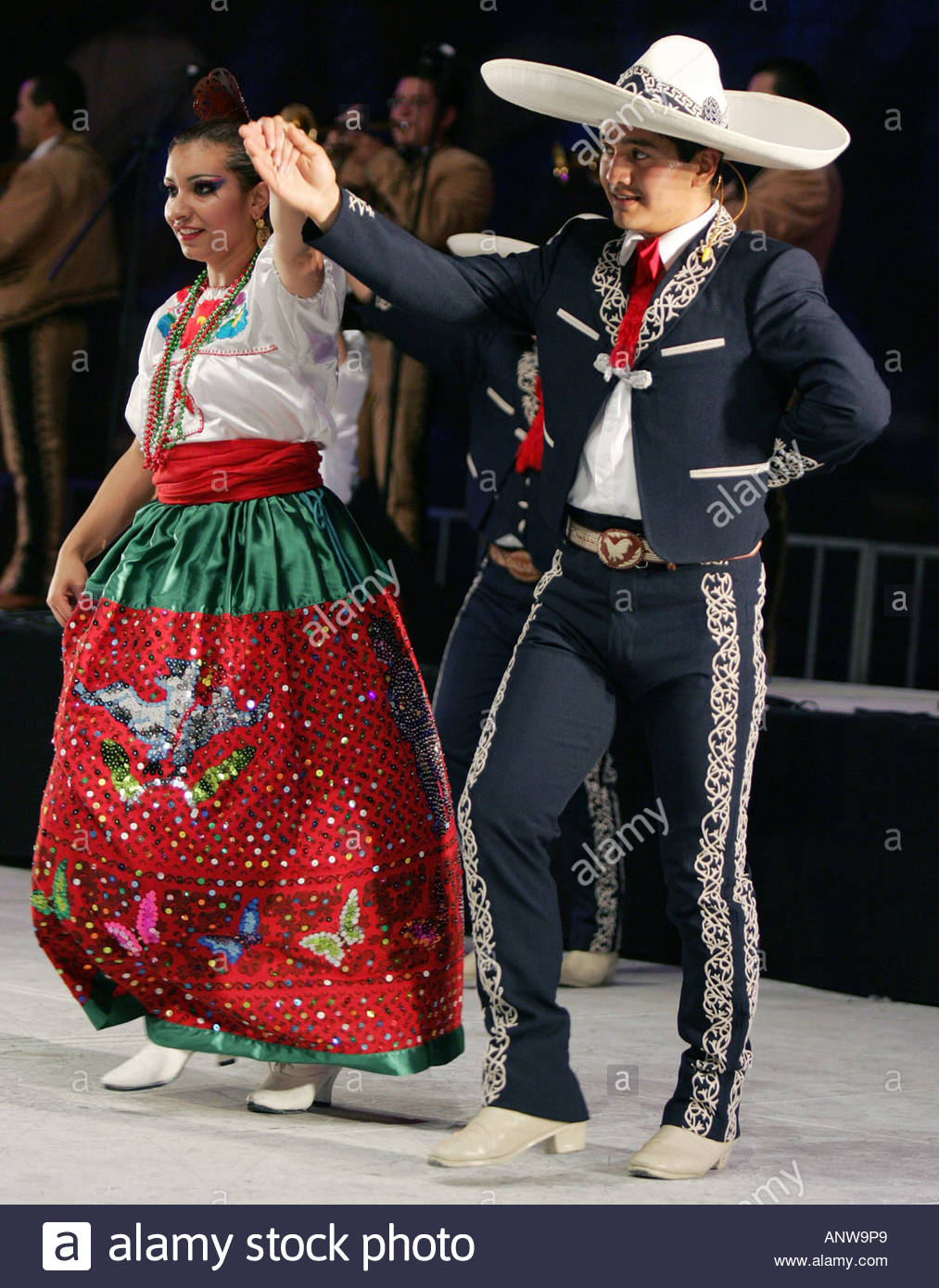 Typische mexikanische Folklore aus Guadalajara Jalisco Charros und ...