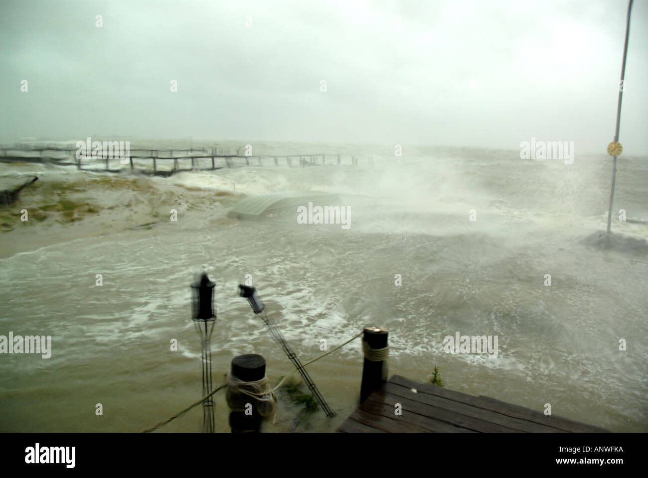 Natur Wetter tropischer Sturm Hurrikan Wellen Stockfoto