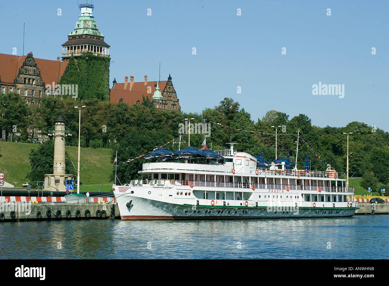 Touristship auf die Pier, Stettin, Stettin, West-Pommern, Polen Stockfoto