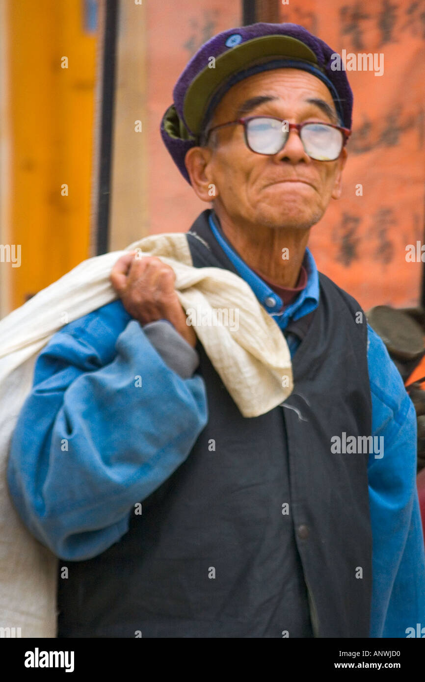 Ein Alter Mann in Yangshuo China Stockfoto