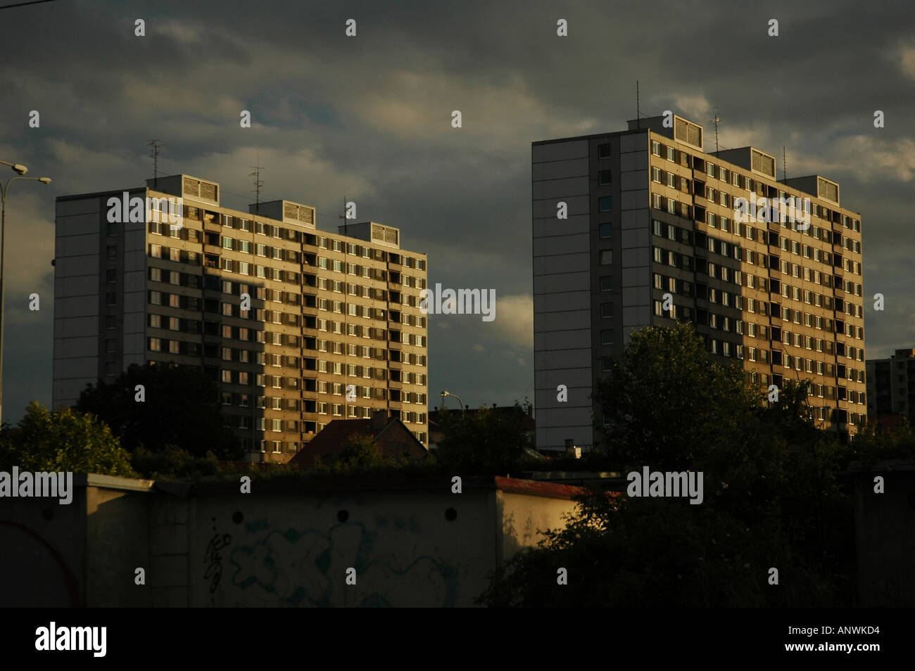 Mehrfamilienhäuser in Brno Tschechien Stockfoto