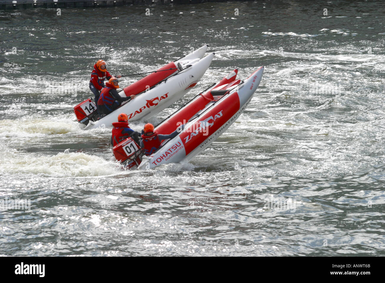 Zap Cat Powerboat racing Stockfoto