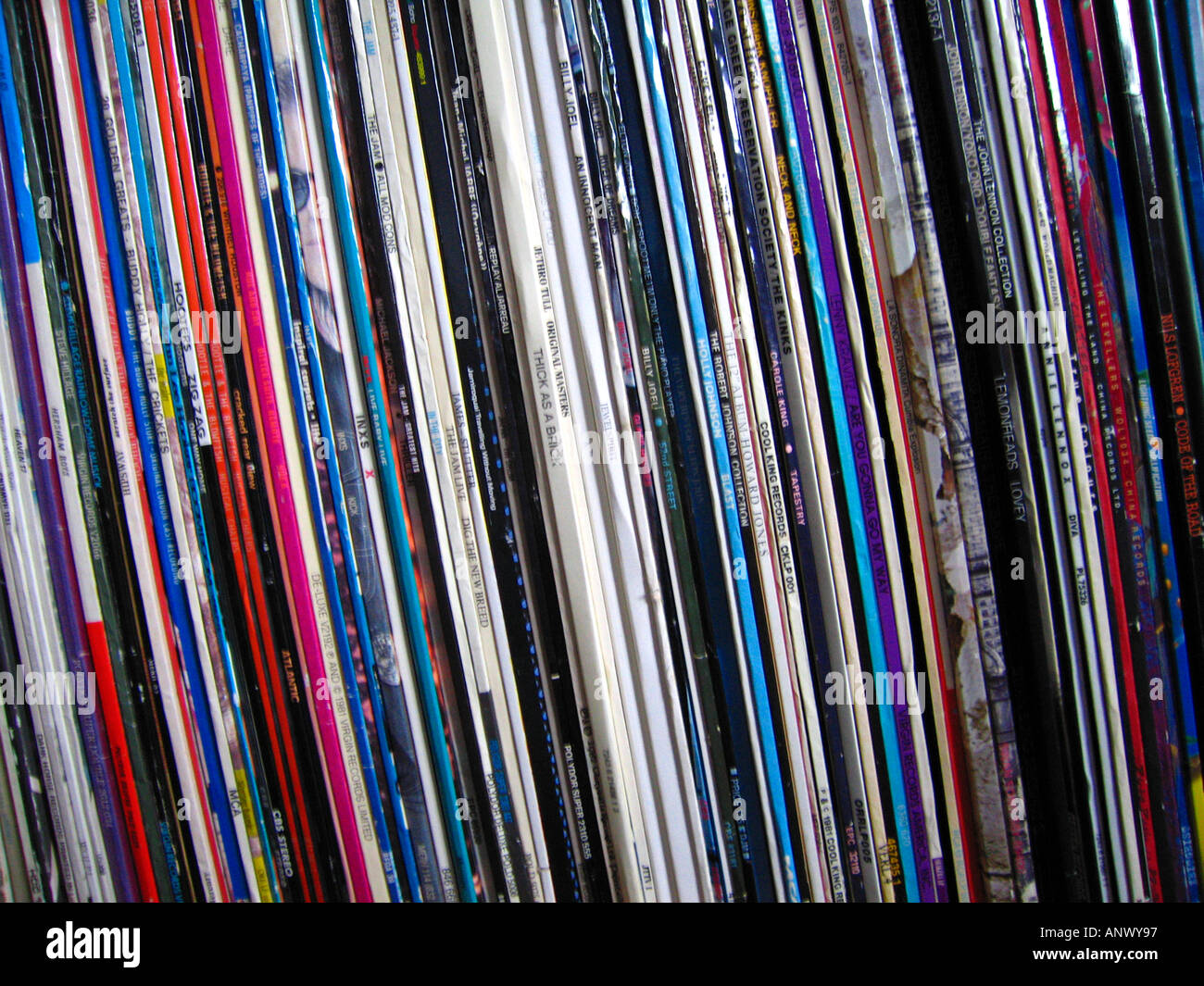 Vinyl LP Plattensammlung Stockfoto