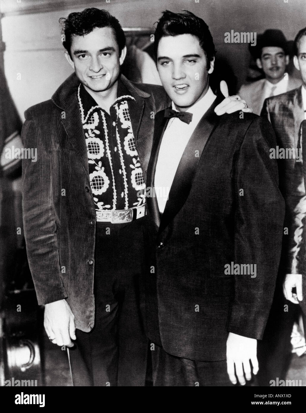 ELVIS PRELSEY mit Johnny Cash über 1956 Stockfoto