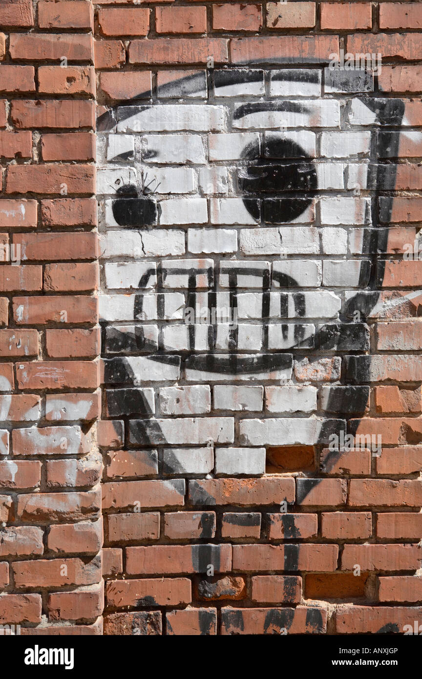 Straße Graffiti-Kunst an der Wand in Tartu, Estland Stockfoto