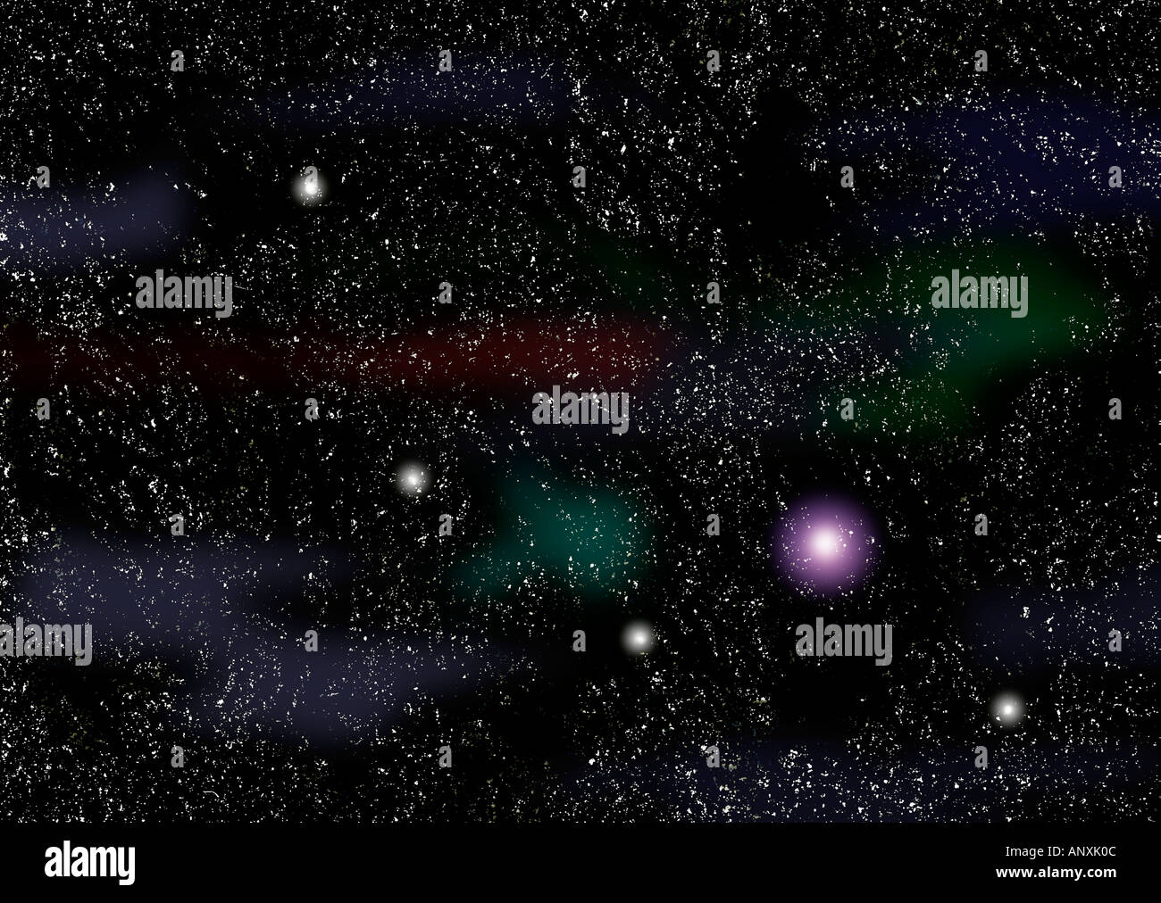 Raum Kosmos Foto Darstellung Planeten Mond und Sterne Illustration Grafik  Planeten Weltraum Kosmos Sterne Sonnen Universum Stockfotografie - Alamy