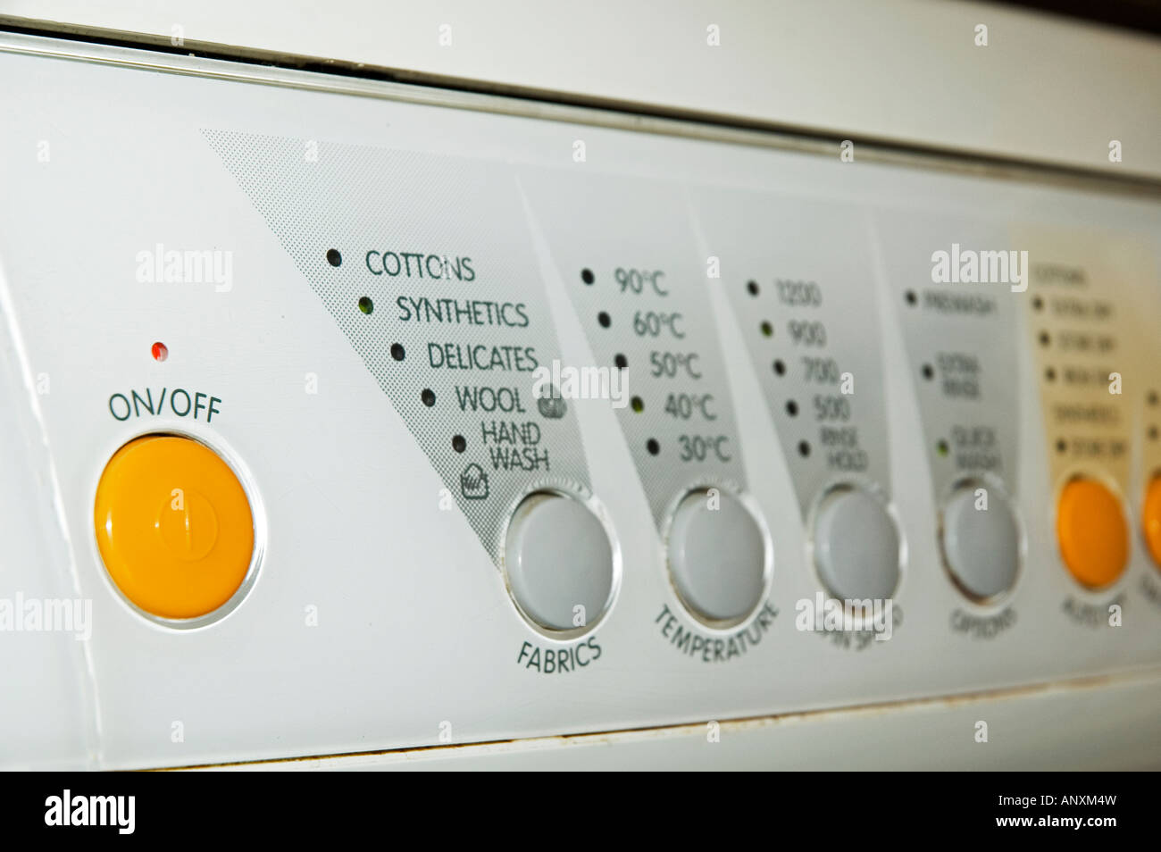 Waschmaschine-Control-panel Stockfoto