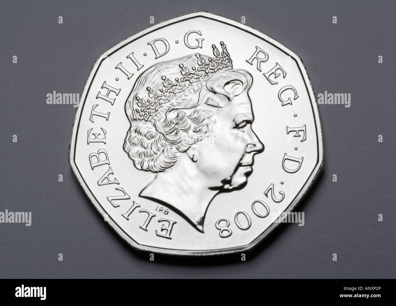 Zwanzig Pence Münze Stockfoto