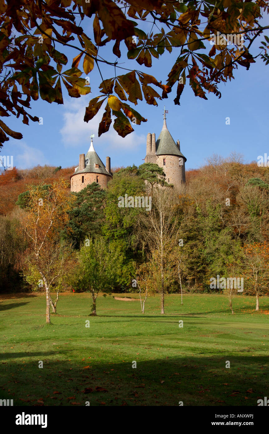 Castell Coch Tongwynlais Golfplatz Stockfoto