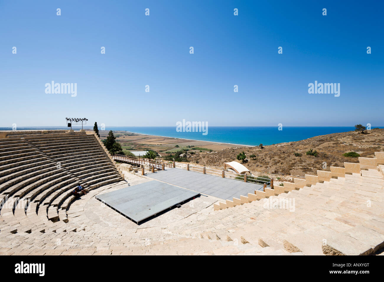Das griechisch-römische Theater, Kourion, in der Nähe von Limassol, South Coast, Zypern Stockfoto