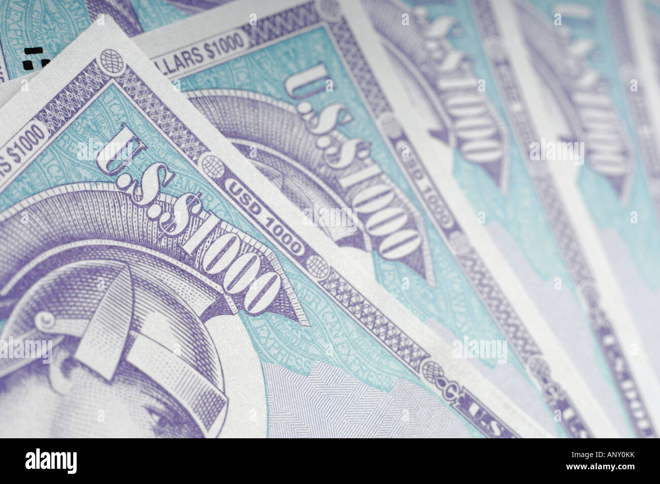 American Express Travelers cheques Stockfoto