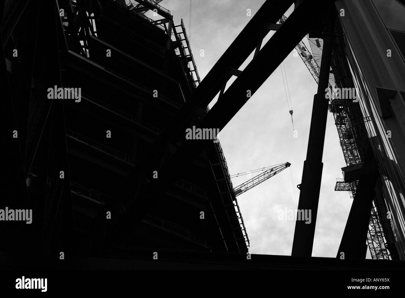 Weird Bild des Hochhaus-Baustelle Stockfoto