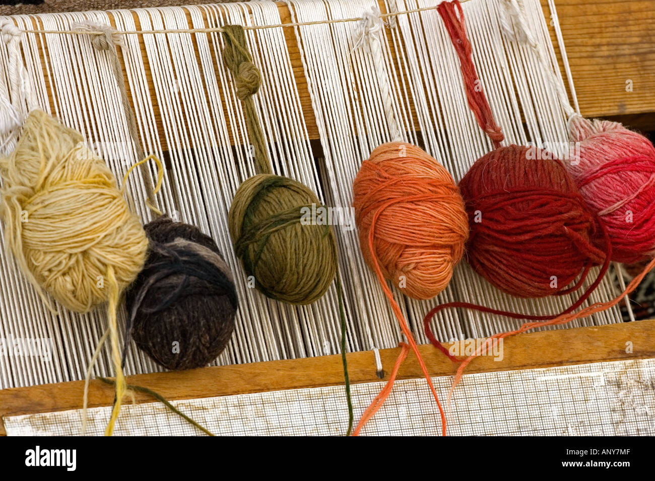 Türkei, Weaving Garn Stockfoto