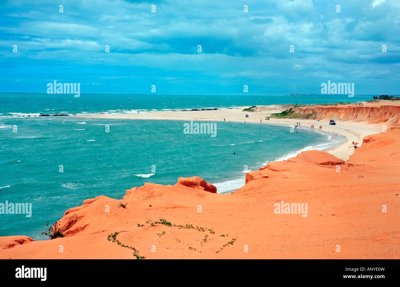 Roter Strand Canoa Quebrada in Ceara Brasilien Stockfoto