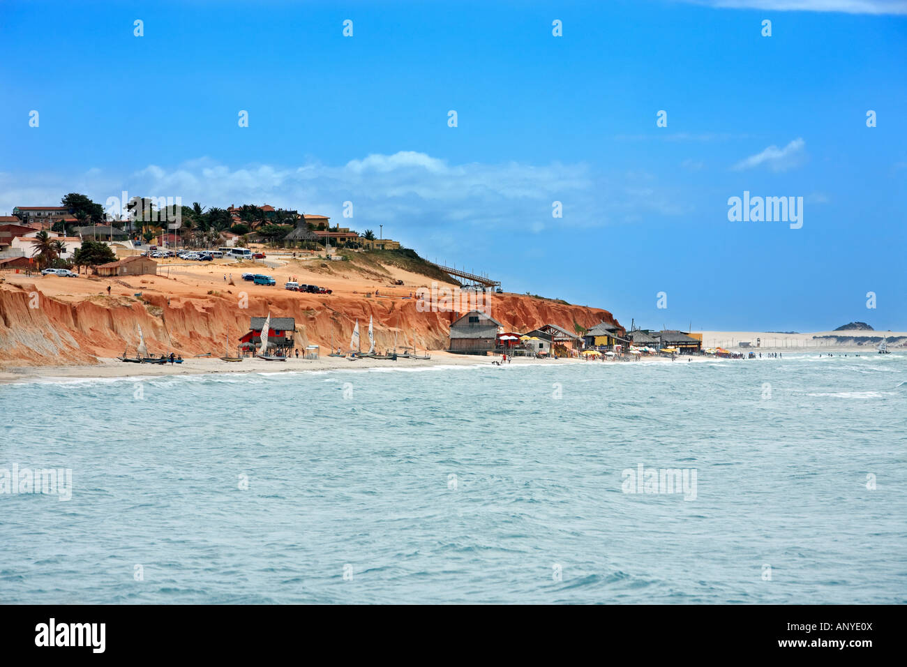 Roter Strand Canoa Quebrada in Ceara Brasilien Stockfoto