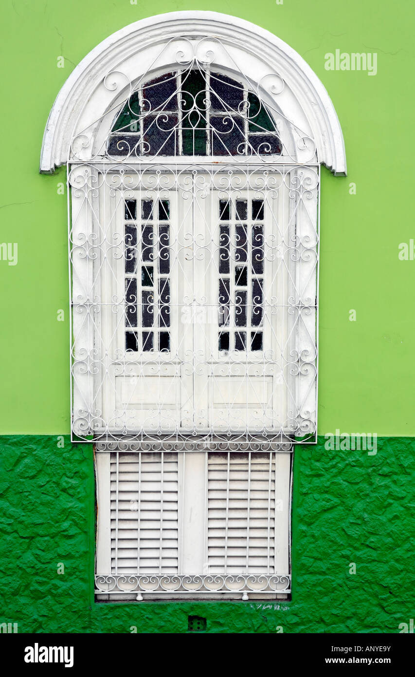 Fenster-Haus des historischen Zentrums der Stadt Sao Luis Maranhao in Brasilien Stockfoto