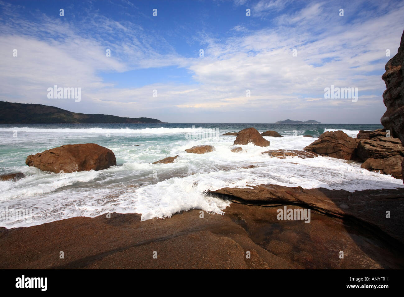 Lopes Mendes Beach auf der schönen Insel Ilha Grande in der Nähe von Rio De Janeiro in Brasilien Stockfoto